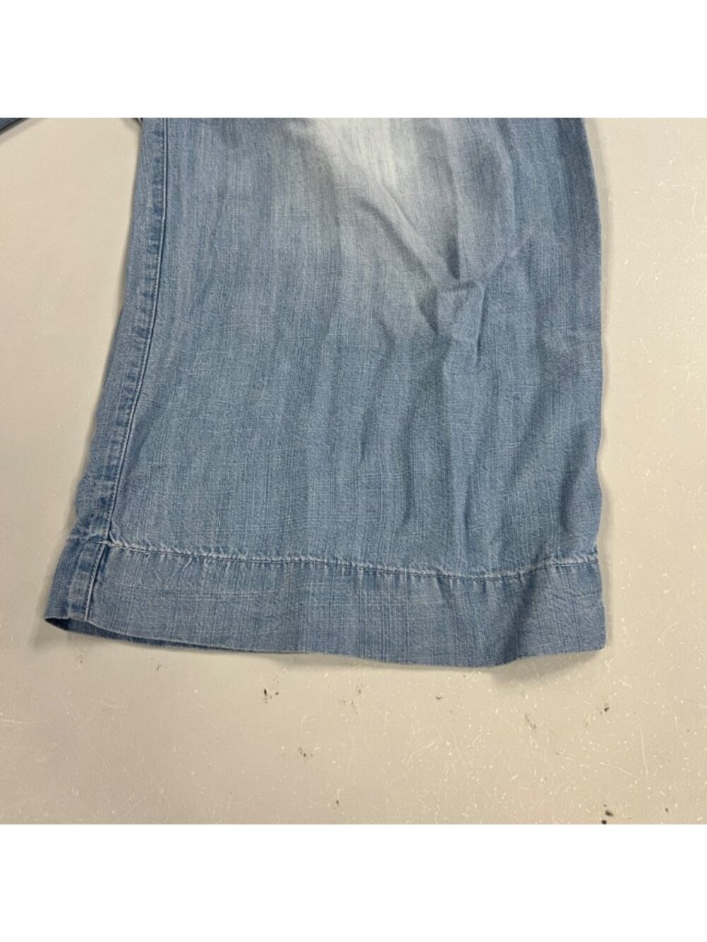 Chelsea & Theodore Lightweight Paperbag Pants Blue Wide Leg Small Belted - Picture 5 of 8